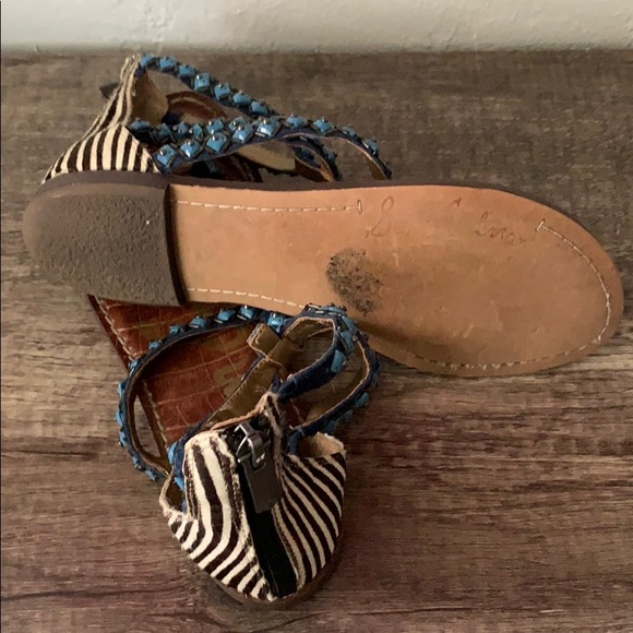 Sam Edelman zipper back blue sandals - Picture 4 of 4
